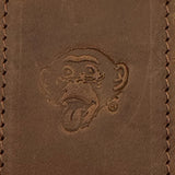 Edge Mens Leather Magnetic Clip Wallet in tan