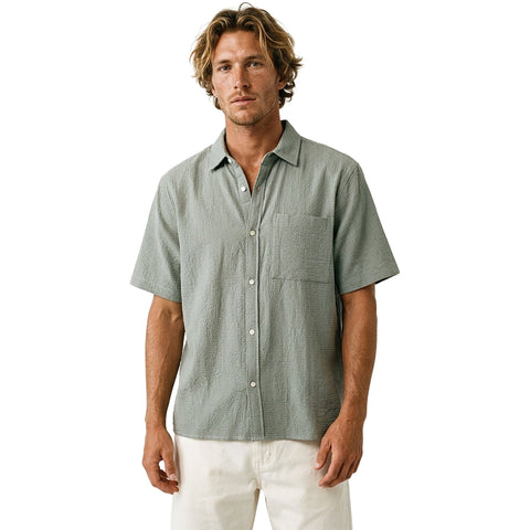 Ezekiel Mens Murphy Short Sleeve Shirts in antique green
