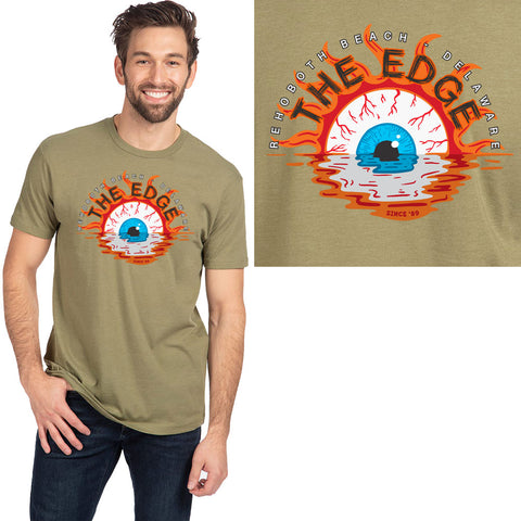 Edge Eye-Rise T-shirt in olive
