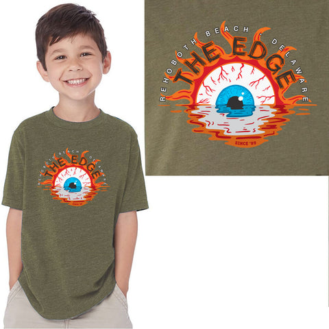 Edge Eye-Rise Youth T-shirt in olive