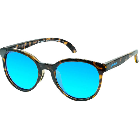 Peppers Mermaid Polarized Floating Sunglasses in honey tortoise and blue mirror polarized