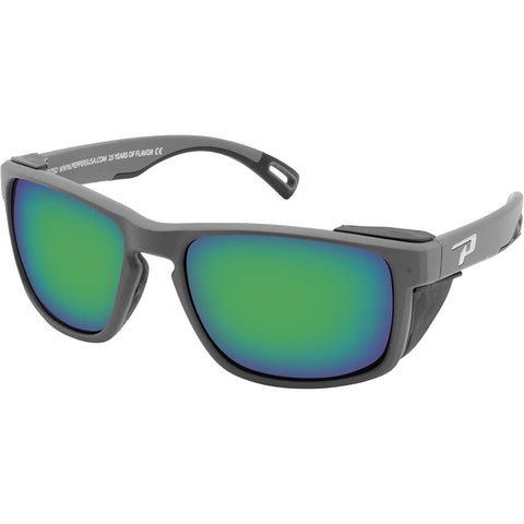 Peppers Sea Dweller Polarized Floating Sunglasses in grey and green mirror polarized