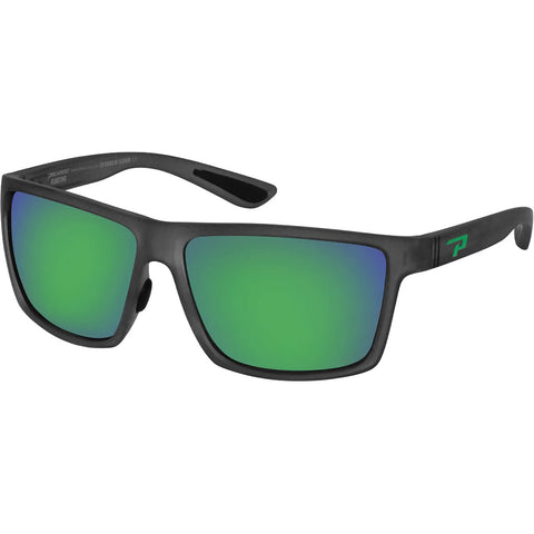 Peppers Hammerhead Polarized Floating Sunglasses in matte dark grey and green revo polarized