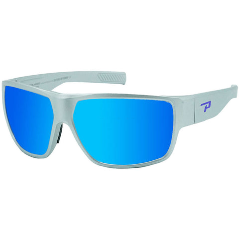 Peppers Big Kahuna Polarized Floating Sunglasses in metallic silver and blue revo polarized