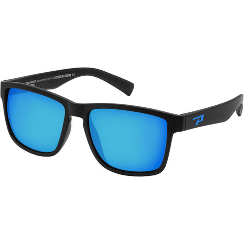 Peppers Longpointe Polarized Floating Sunglasses in matte black and blue revo polarized
