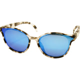 Peppers Coral Polarized Floating Sunglasses in matte trans grey tort and blue revo polarized
