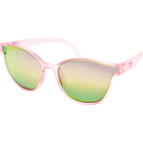 Peppers Coral Polarized Floating Sunglasses in matte pink and Pink revo polarized
