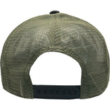 Edge Frog Trucker Snapback Hat in black cord/olive
