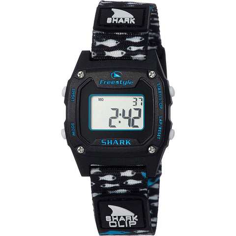 Freestyle Shark Mini Clip Watches in black and shark school