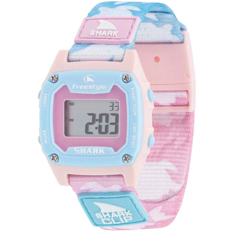 Freestyle Shark Mini Clip Watches in pink/periwinkle and trippy turtle