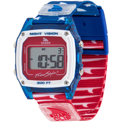 Freestyle Shark Clip Watches in fins and tails and stars stripes