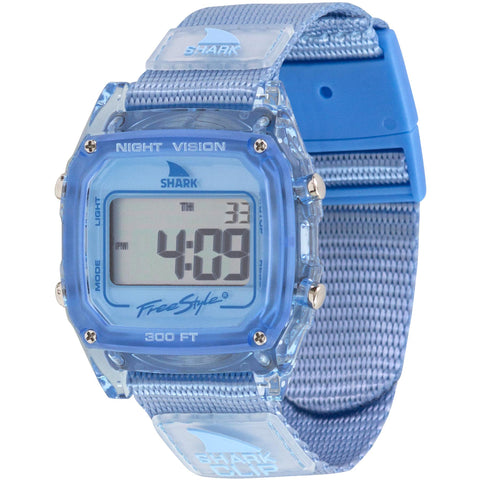 Freestyle Shark Classic Clip Watches in blueberry crystal and blueberry