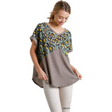 Umgee Womens Leslie Tops in mocha/olive
