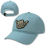 Edge Hang Loose Strapback Hat in sky blue