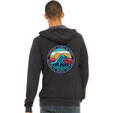 Edge Happiness Zip Hoodie in Charcoal Heather