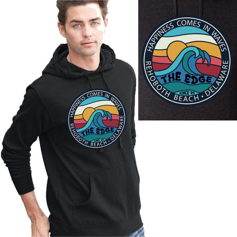 Edge Happiness Hooded Sweatshirts in Charcoal Heather