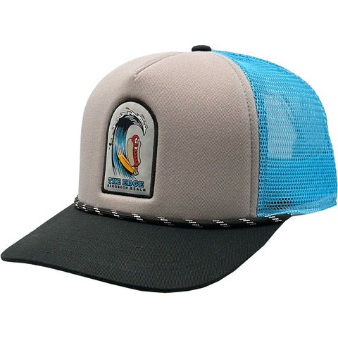 Edge Hot Dog Hats in grey/black/aqua