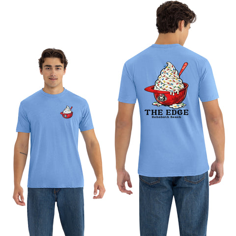 Edge Ice Cream Helmet T-Shirts in columbia blue