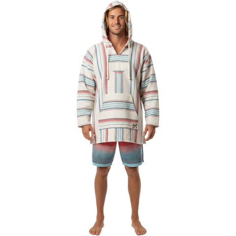 Magic Touch Striped Baja Hoodie in malibu