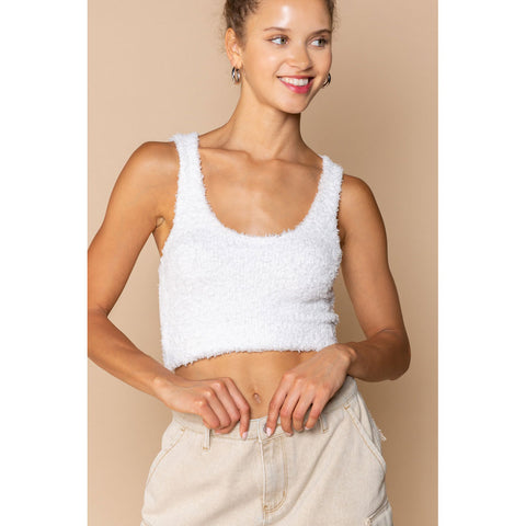Pol Womens Carly Sweaters in white and Large