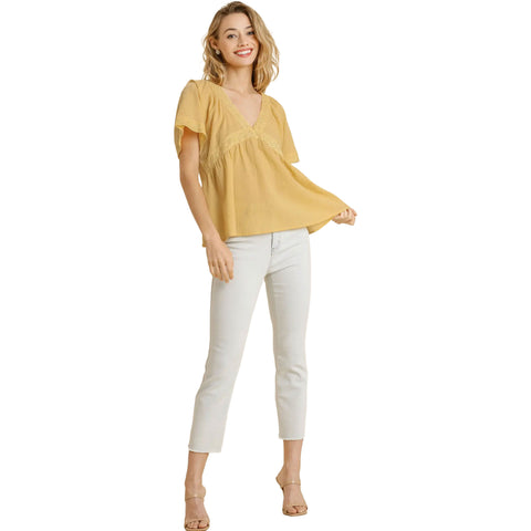 Umgee Womens Aura Tops in honey
