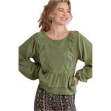 Umgee Womens Sydney Tops in olive