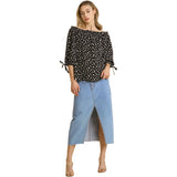 Umgee Womens Skye Tops in black mix