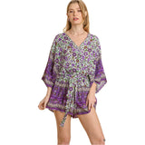 Umgee Womens Jade Rompers in purple