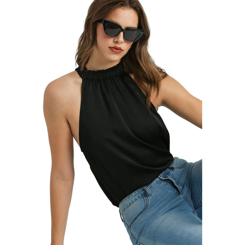 Umgee Womens Trina Tops in Black