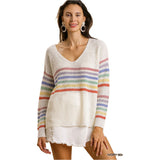 Umgee Womens Iris Sweaters in ivory