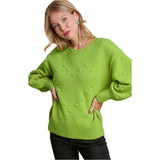 Umgee Womens Lucille Sweaters in lime