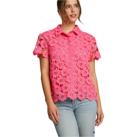 Umgee Womens Barbie Tops in Bubble pink