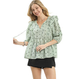 Umgee Womens Esme Tops in mint