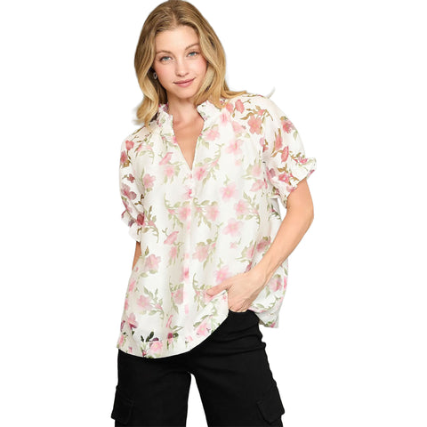 Umgee Womens Liv Tops in light pink