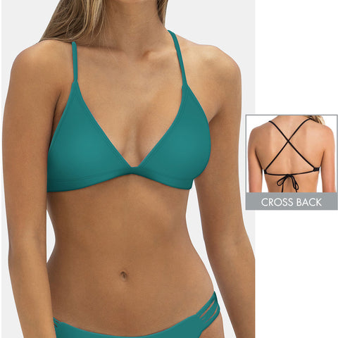 Edge Womens Kaia Bikini Top in teal