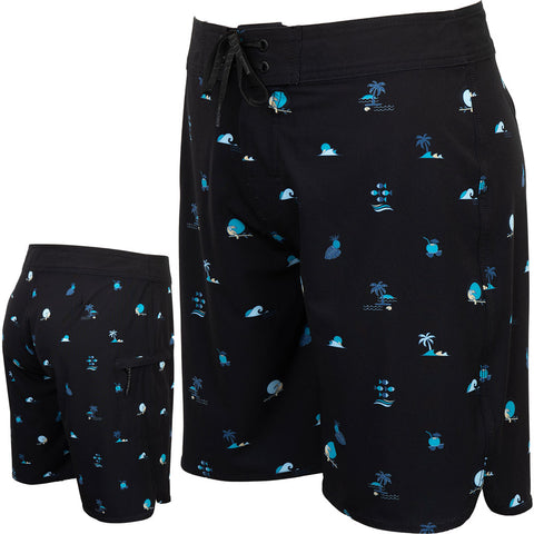 Edge Mens Koko Boardshorts in Black and Size 30