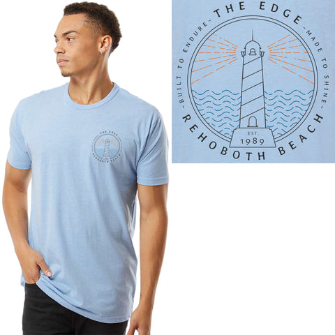 Edge Lighthouse T-Shirts in light blue