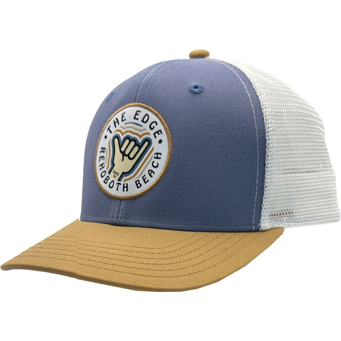 Edge Lil Shaka Trucker Hats in steel/tan/white