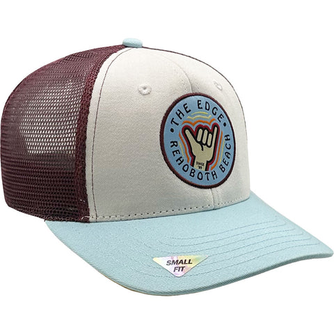 Edge Lil Shakka Hats in white/sky/burgundy