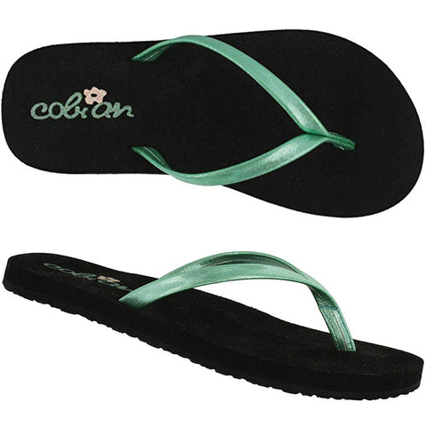 Cobian Kids Lil Shimmer Sandals in mint and 9/10.kids