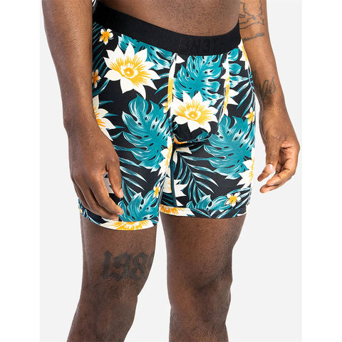 BN3TH Mens Classic Boxer Briefs in tropical floral blk