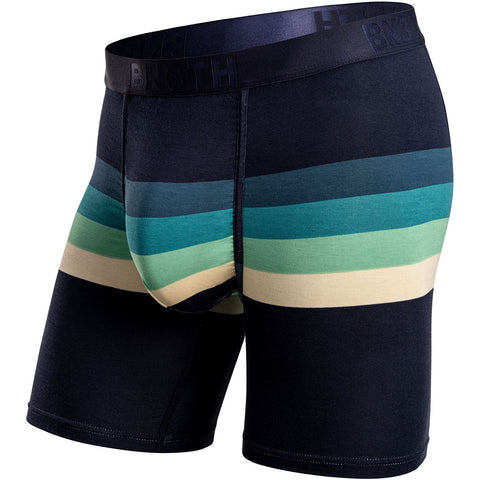 BN3TH Mens Classic Boxer Briefs in retro stripe teal