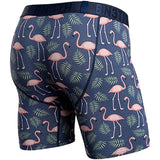 BN3TH Mens Classic Boxer Briefs in Navy - Flamingos