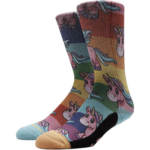 Merge4 Mens Classic Crew Socks in pride unicorn