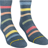 Merge4 Mens Quarter Crew Socks in rhythm stripe