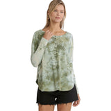 Umgee Womens Amara Tops in olive mix