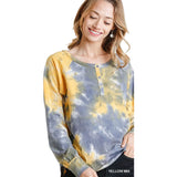 Umgee Womens Freya Tops in yellow mix