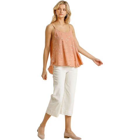 Umgee Womens Claire Tops in dusty peach