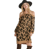 Umgee Womens Lena Sweater Dresses in camel mix