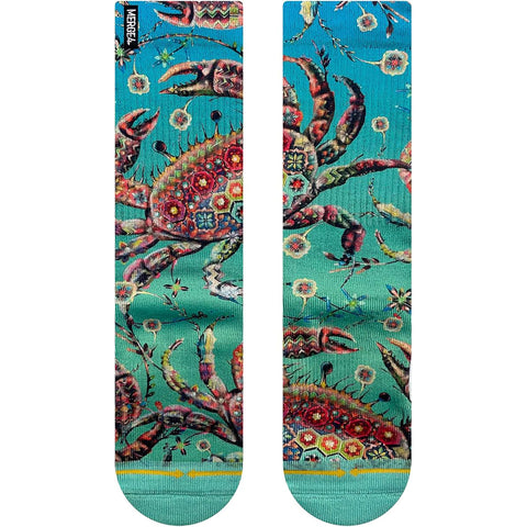 Merge4 Mens Classic Crew Socks in Max Ehrman Barrio Crab